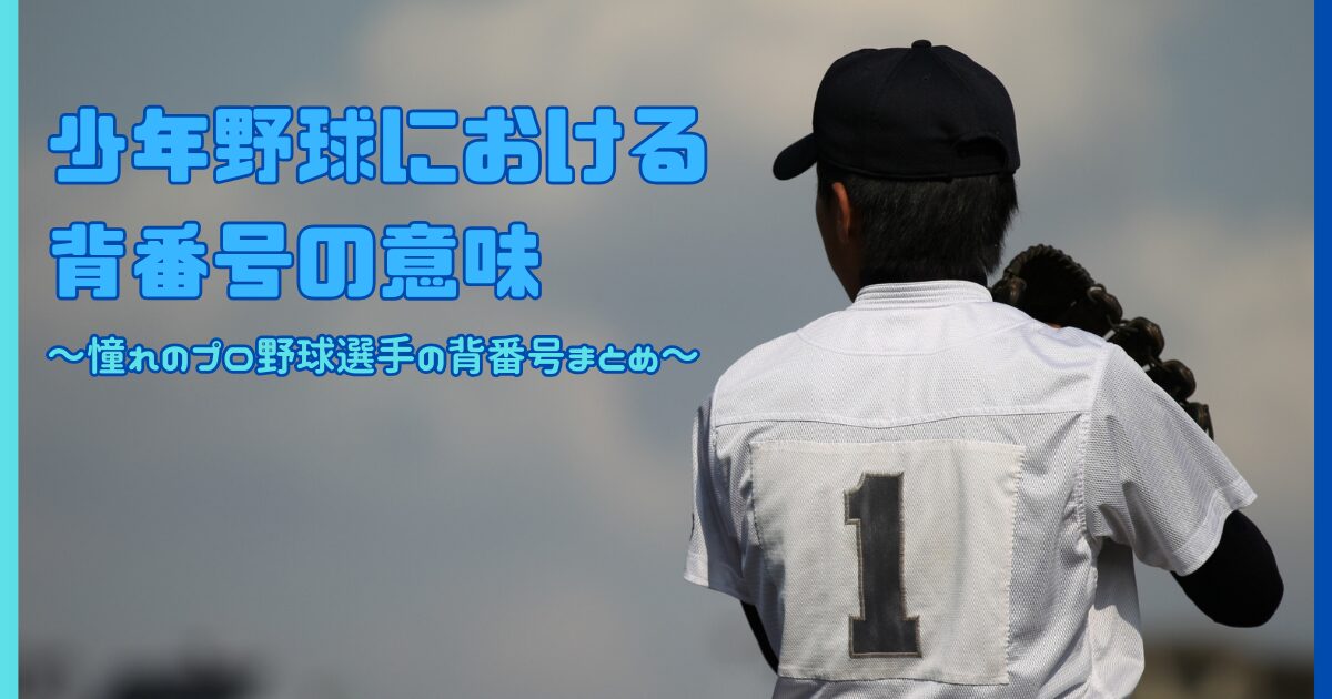 少年野球における背番号の意味・憧れの背番号とは？～プロ野球選手の背 